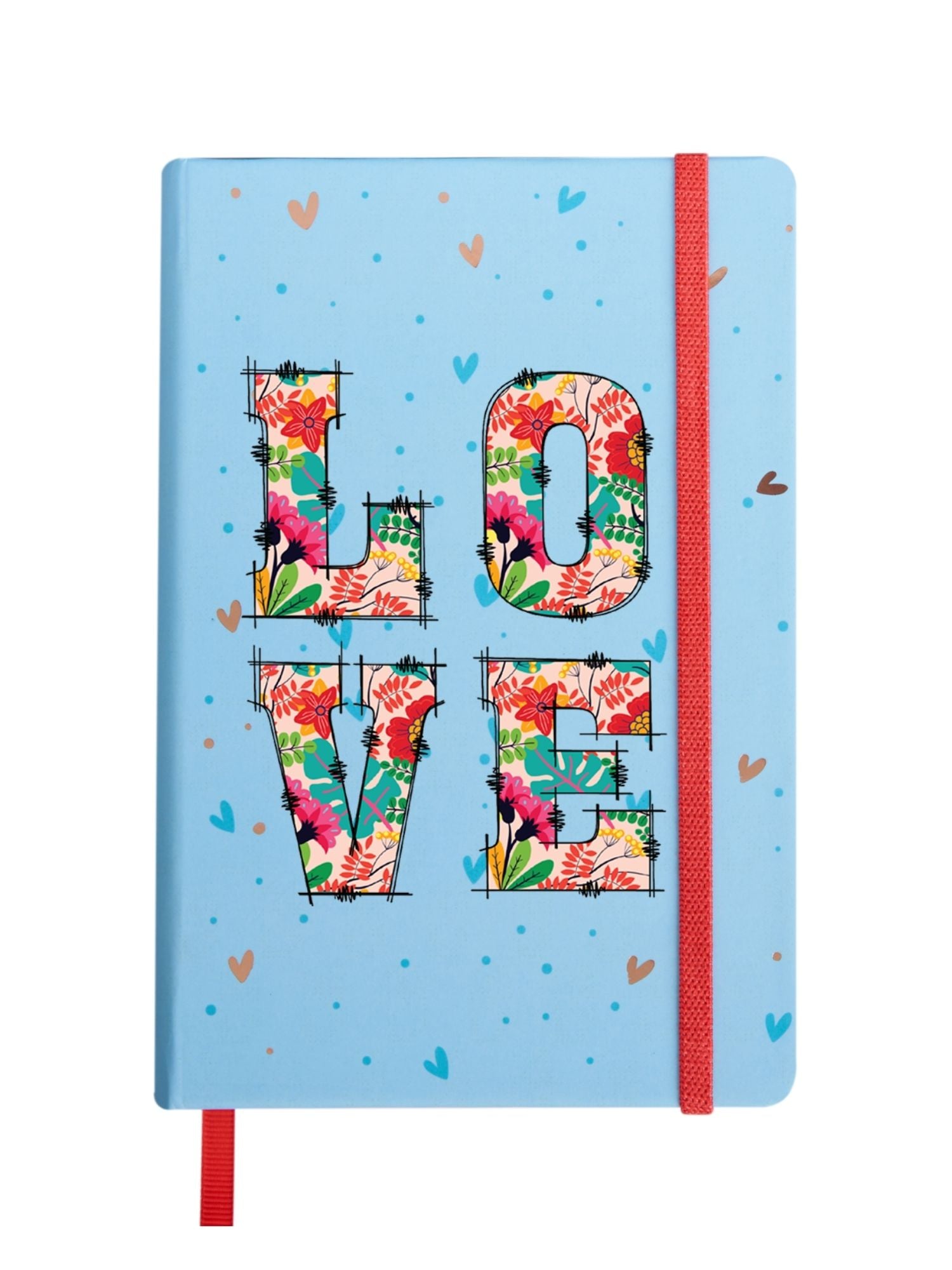 DOODLE Hearts Hardbound B6 Diary Notebook - LOVE