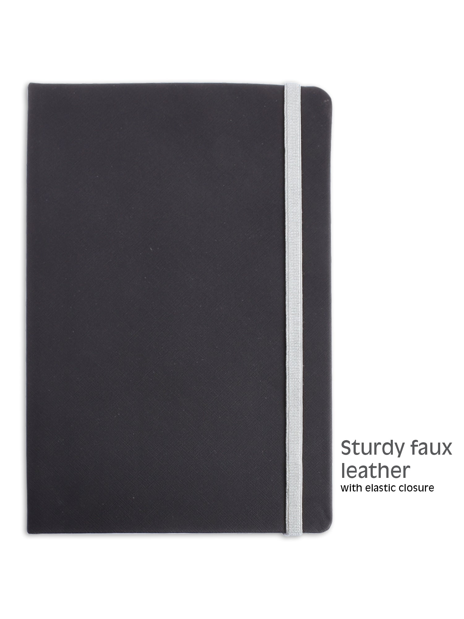 DOODLE Mono A5 Hard Bound Notebook with Elastic Band - Black