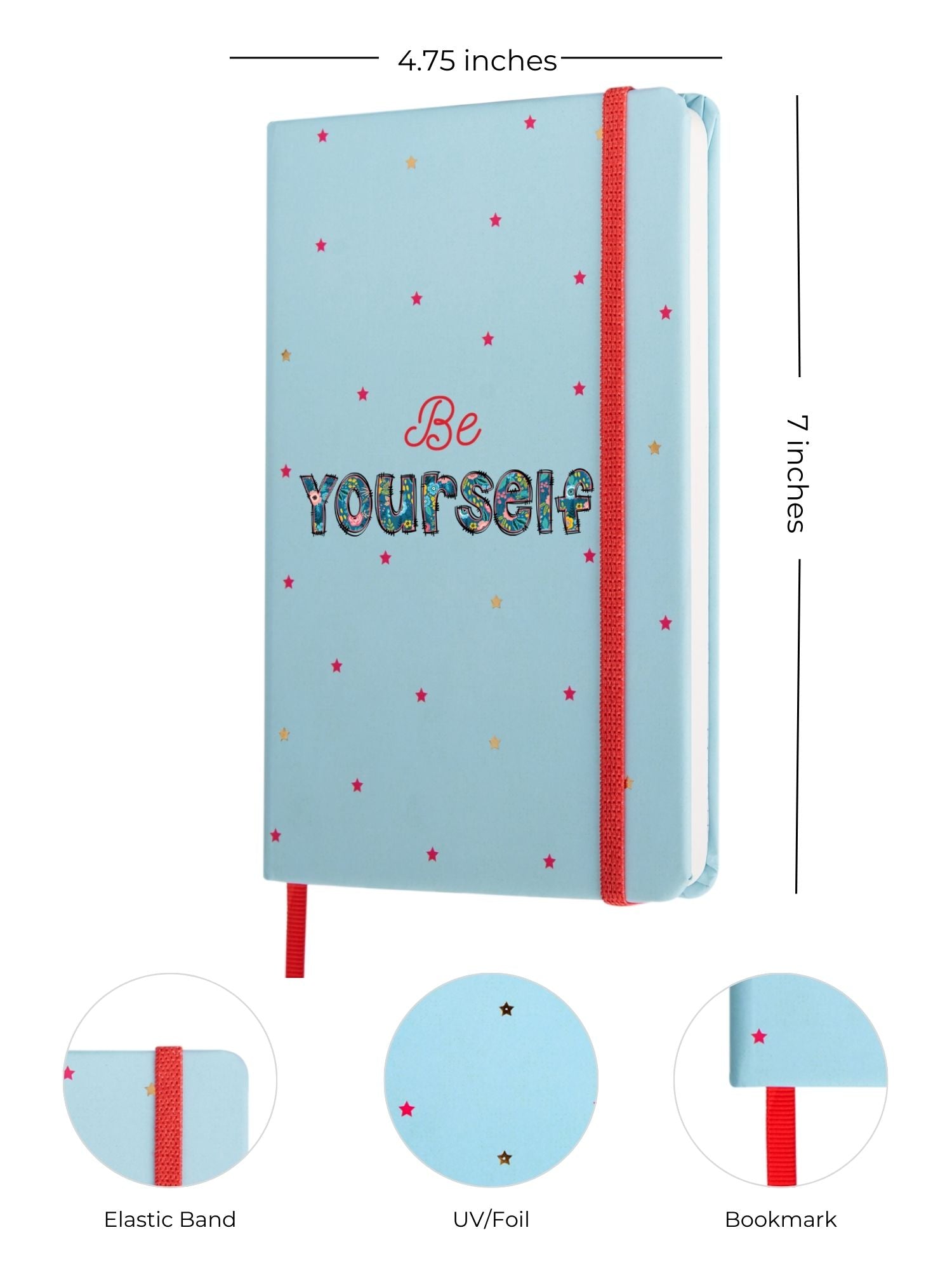 DOODLE Stars Hardbound B6 Diary Notebook - BE YOURSELF