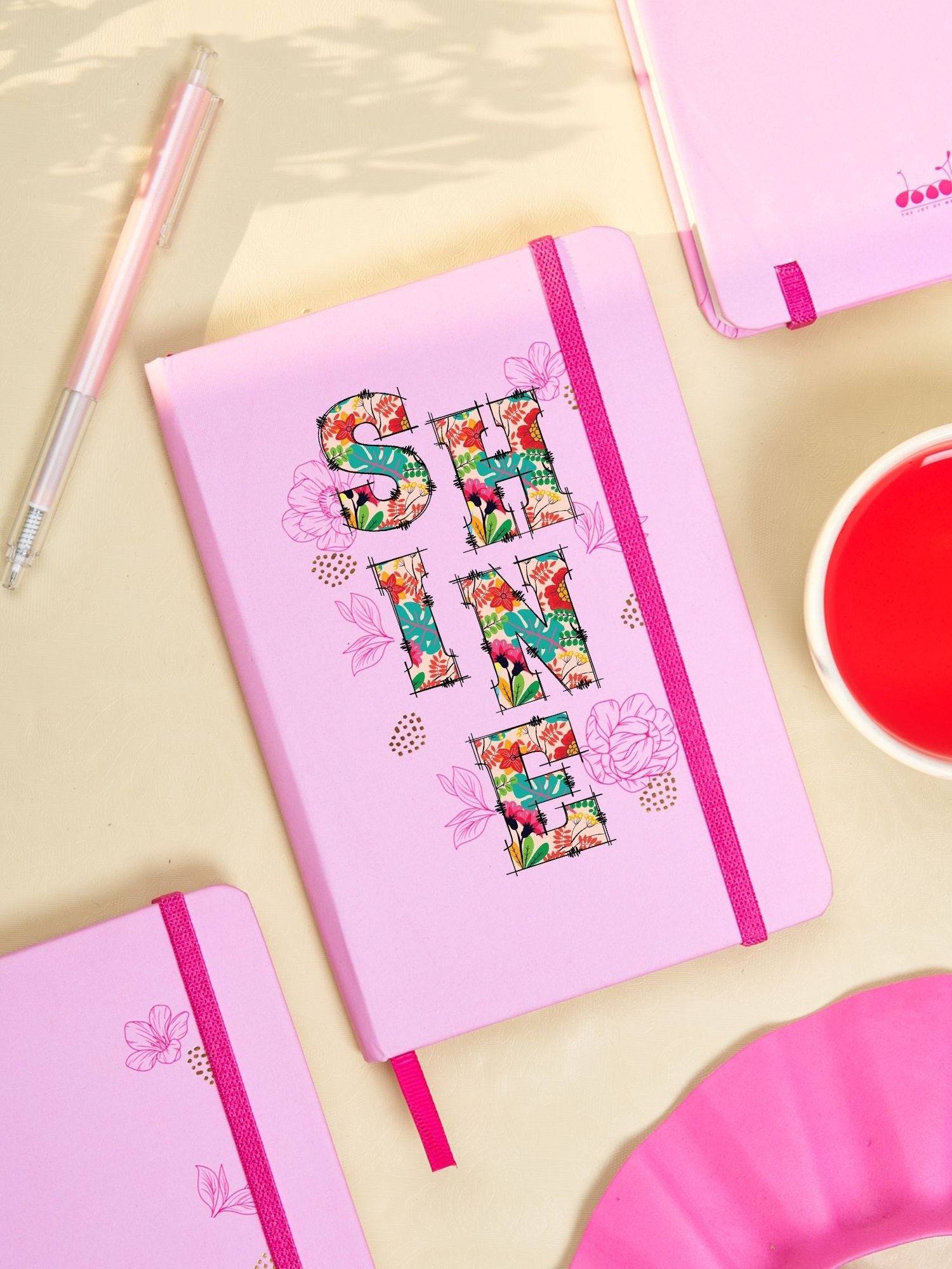 DOODLE Camellia Hardbound B6 Diary Notebook - SHINE