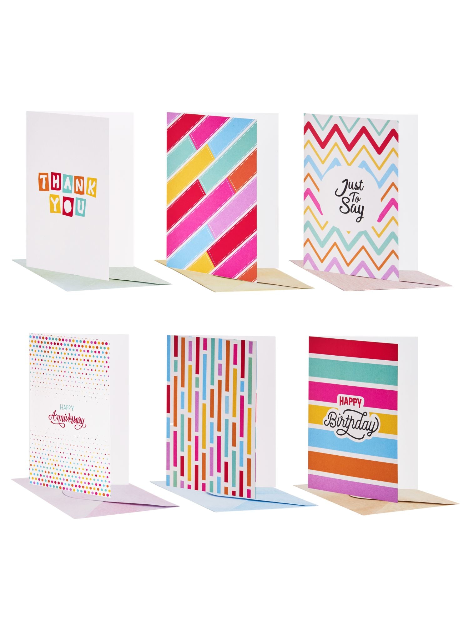 Doodle Set of 12 Blank Notecards with Coloured Envelopes and Jacket Style Packaging (Groovy)