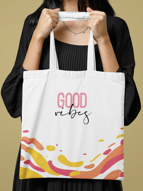 Doodle Good Vibes waves Tote Bag