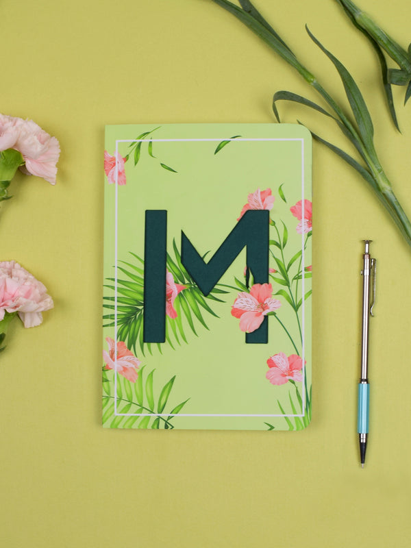 Doodle Initial M Lasercut Soft Bound B6 Notebook - DoodleCollection Store
