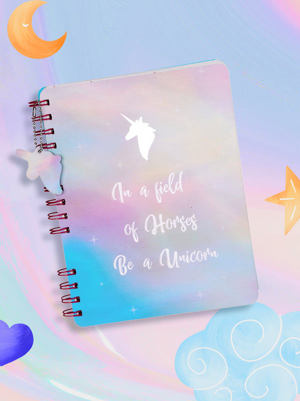 Doodle Unicorn Hard Bound B5 Diary with Paper Dangler - Wiro - DoodleCollection Store