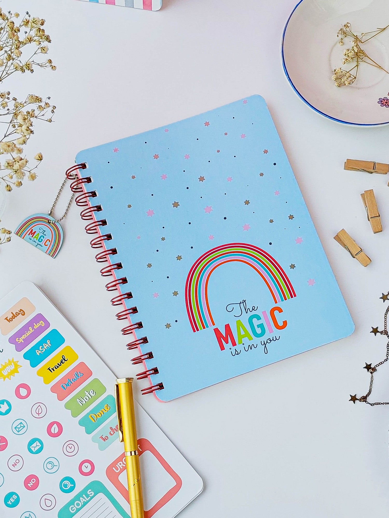 Doodle Magical Rainbow Hard Bound B5 Notebook - DoodleCollection Store