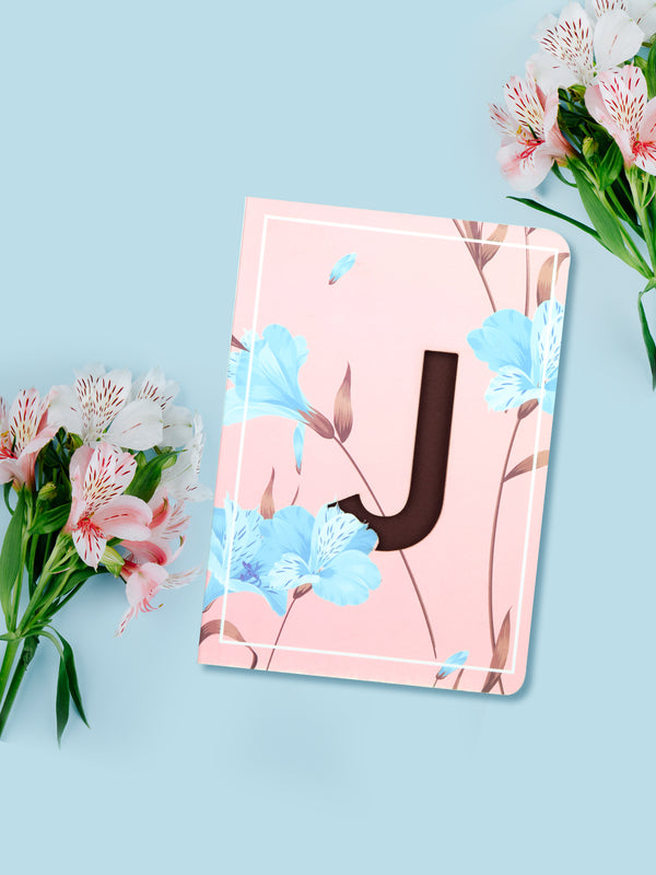 Doodle Initial J Monogram Soft Bound B6 Notebook - DoodleCollection Store