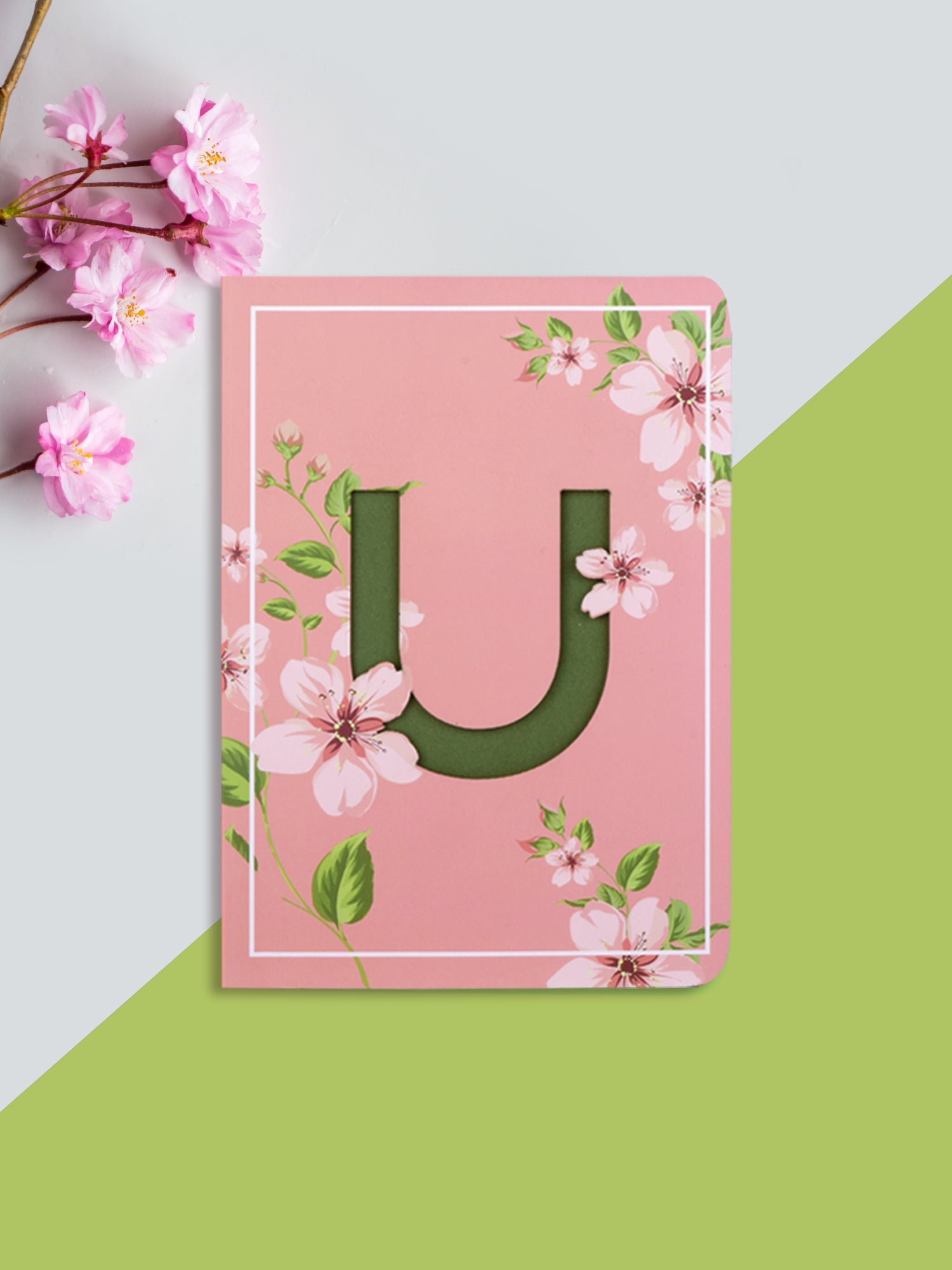 Doodle Initial U Monogram Soft Bound B6 Diary - DoodleCollection Store