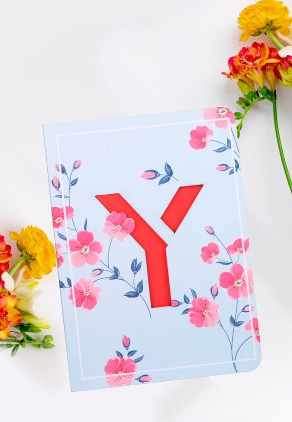 Doodle Initial Y Monogram Soft Bound B6 Diary - DoodleCollection Store